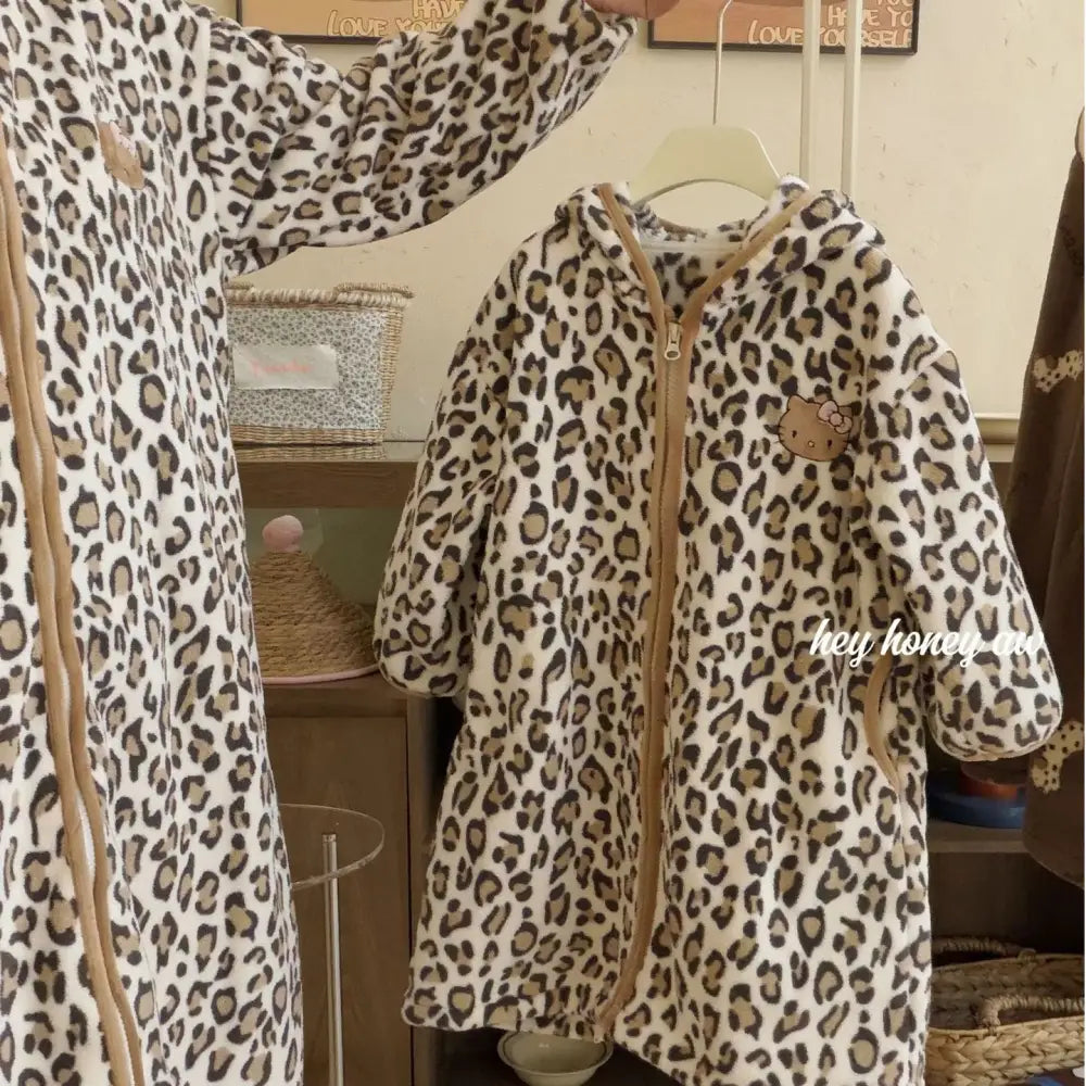 子供用 フリース 新作 バスローブ 親子 ソフトなフード付き パジャマ ID3087 タイプ⑦ / 90cm