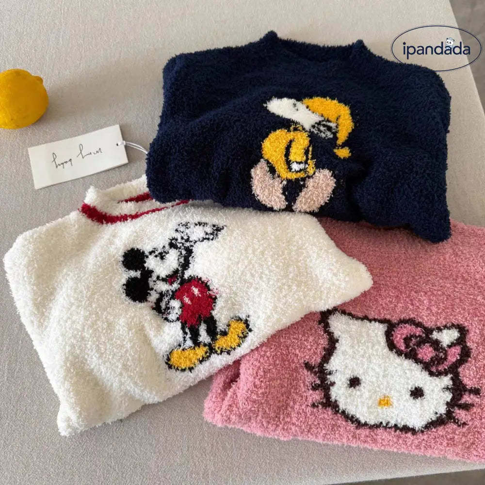 子供 ホームウェア 2025 冬 キャラクター 厚手 保温 パジャマ ベビー ポーラーフリース セットアップ 暖かい 柔らかい 快適 おしゃれ ルームウェア 自宅用 リラックス 着心地 ナチュラル ファミリー ID3188 ベビー＆キッズ