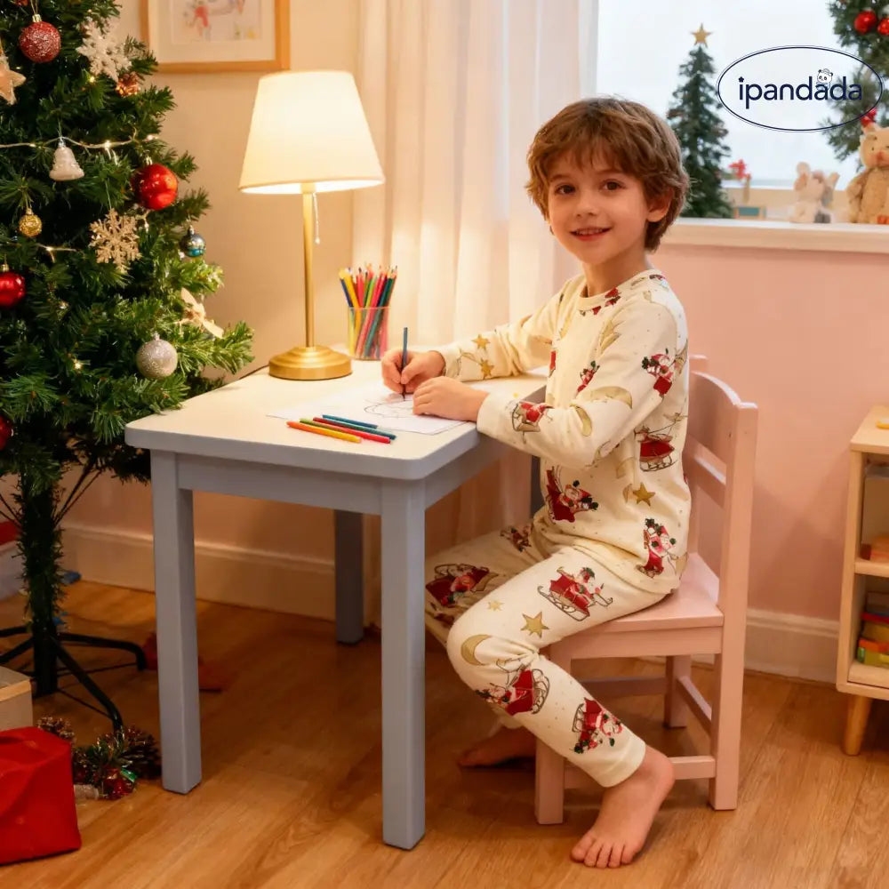 子供用 綿 クリスマス 女の子 ルームウェア 男の子 秋用 長袖シャツ＆パンツセット ベビー パジャマ 子供服 ID3082