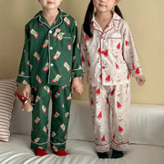 子供用 パジャマ ベビー クリスマス 綿 伸縮性 春秋用 長袖 ルームウェア セット 男女兼用 ID3081