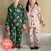 子供用 パジャマ ベビー クリスマス 綿 伸縮性 春秋用 長袖 ルームウェア セット 男女兼用 ID3081