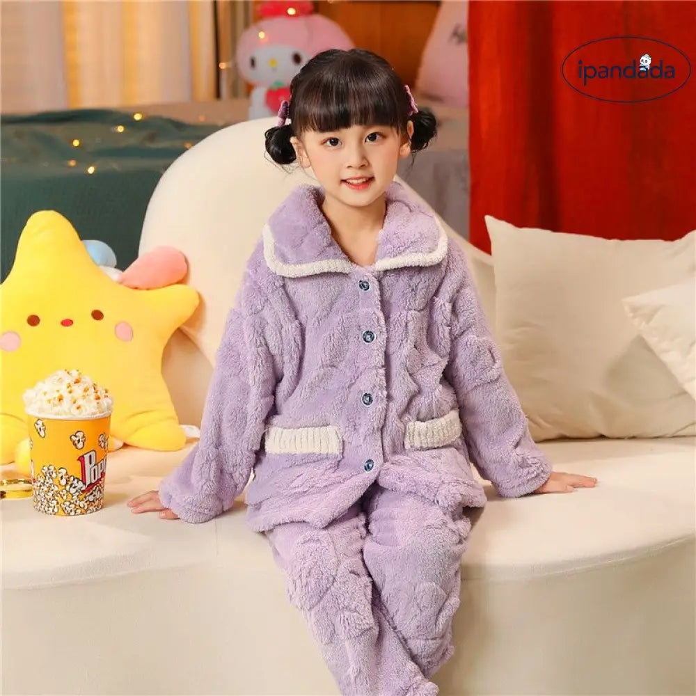 子供 パジャマ 女の子 秋冬 加フリース 厚手 コーラルフリース 保温 大きいサイズ 女の子 フランネル 部屋着 ID2522