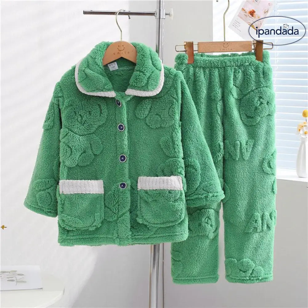 子供 パジャマ 女の子 秋冬 加フリース 厚手 コーラルフリース 保温 大きいサイズ 女の子 フランネル 部屋着 ID2522
