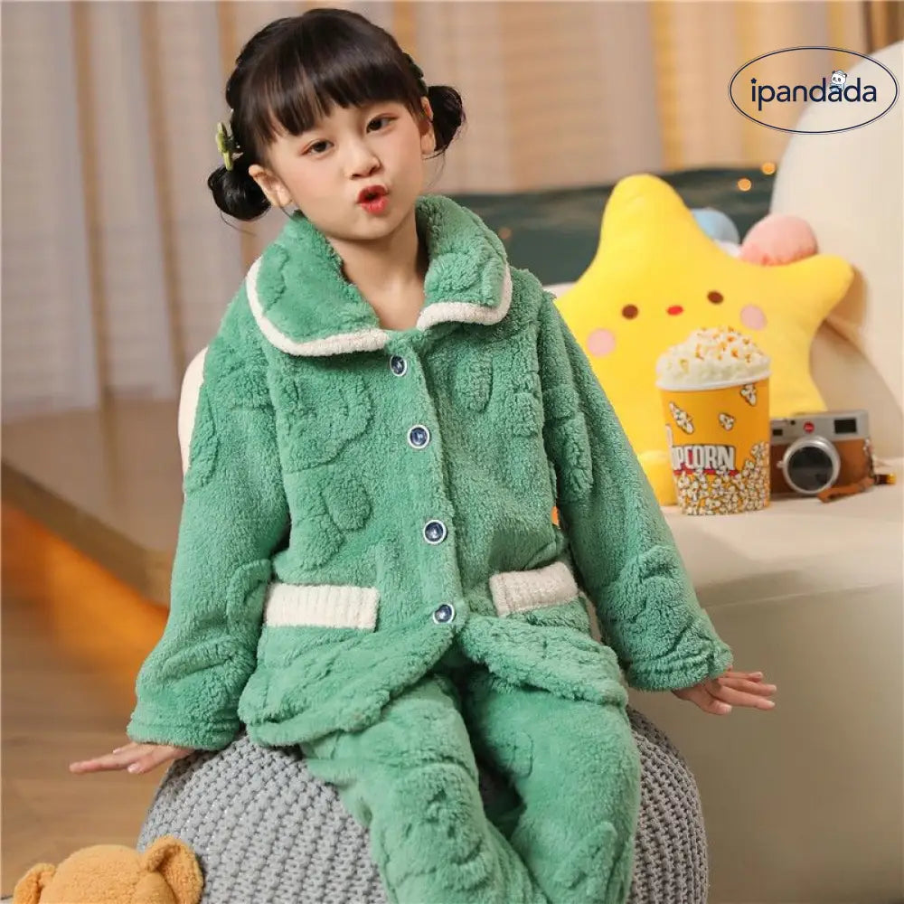 子供 パジャマ 女の子 秋冬 加フリース 厚手 コーラルフリース 保温 大きいサイズ 女の子 フランネル 部屋着 ID2522