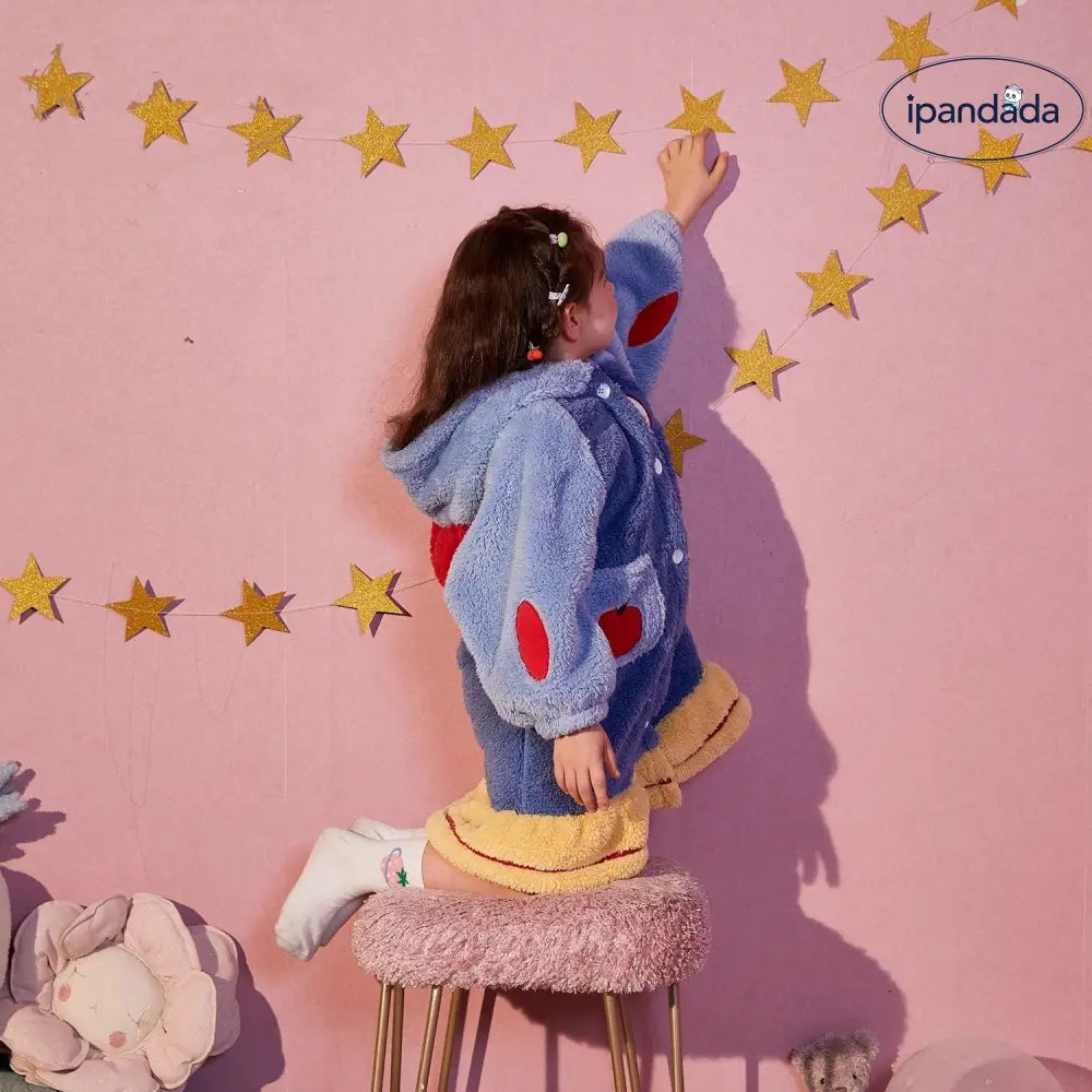 子供用 しらゆきひめ パジャマコーラルフリース 女の子 秋冬用 ルームウェア フランネル 厚手 セット ID3420