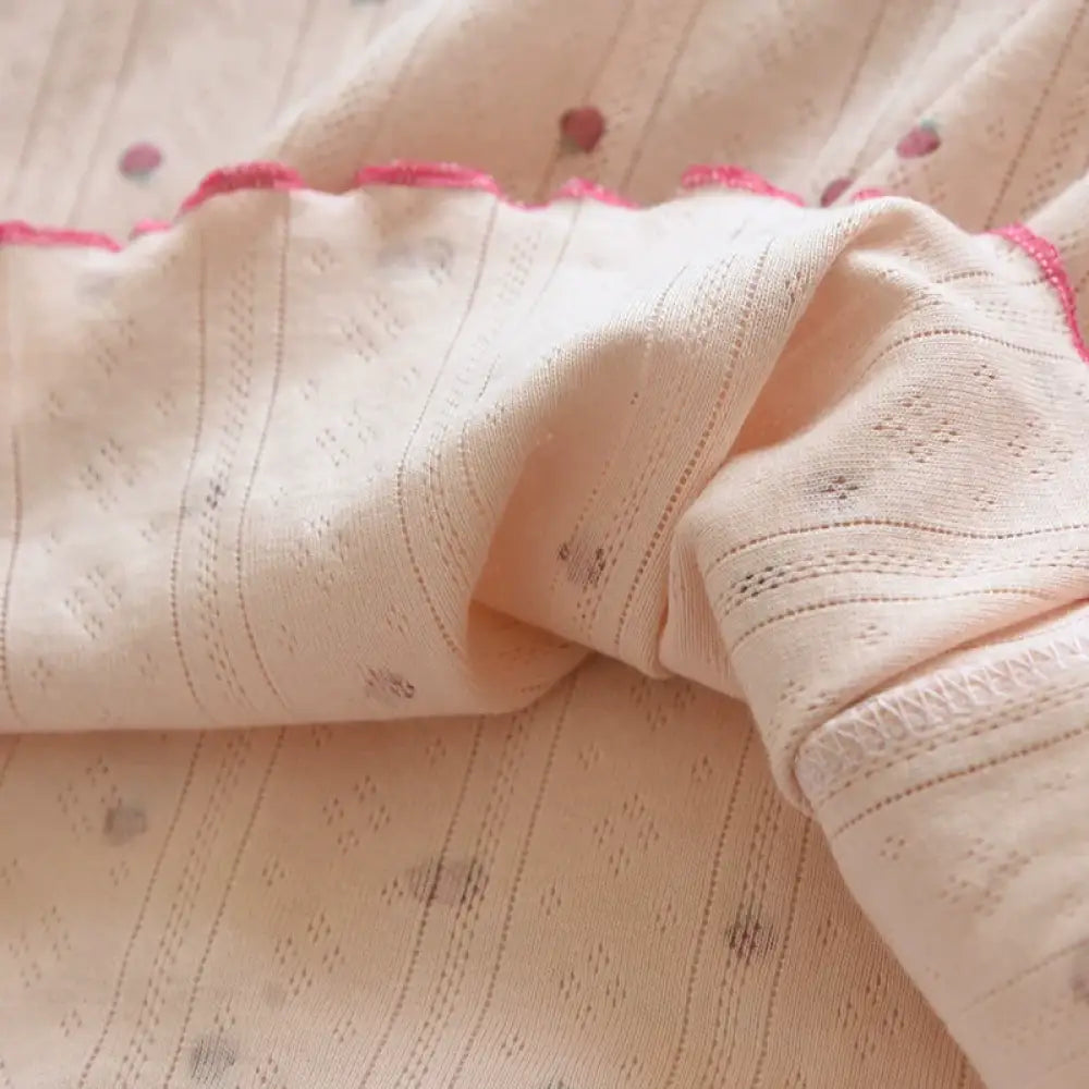 ID1713 子供用 夏用 大人用 ニット 綿 さらっとした薄手 半袖 パジャマ ワンピース 小清新 女児用 全棉 通気性 部屋着 親子ペア パジャマ